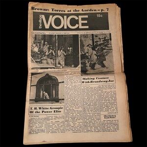 Vintage “the village voice” Newspaper Thursday July 17, 1969